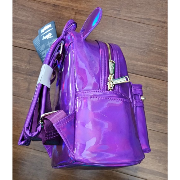 Loungefly Disney Mickey Mouse Holographic Series Mini Backpack - Amethyst - Picture 7 of 9